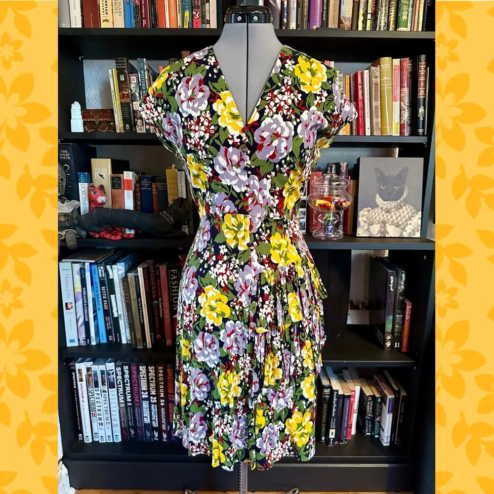 Trashy Diva Sadie Ruffle Dress in Victory Floral size 6 - Picture 1 of 4
